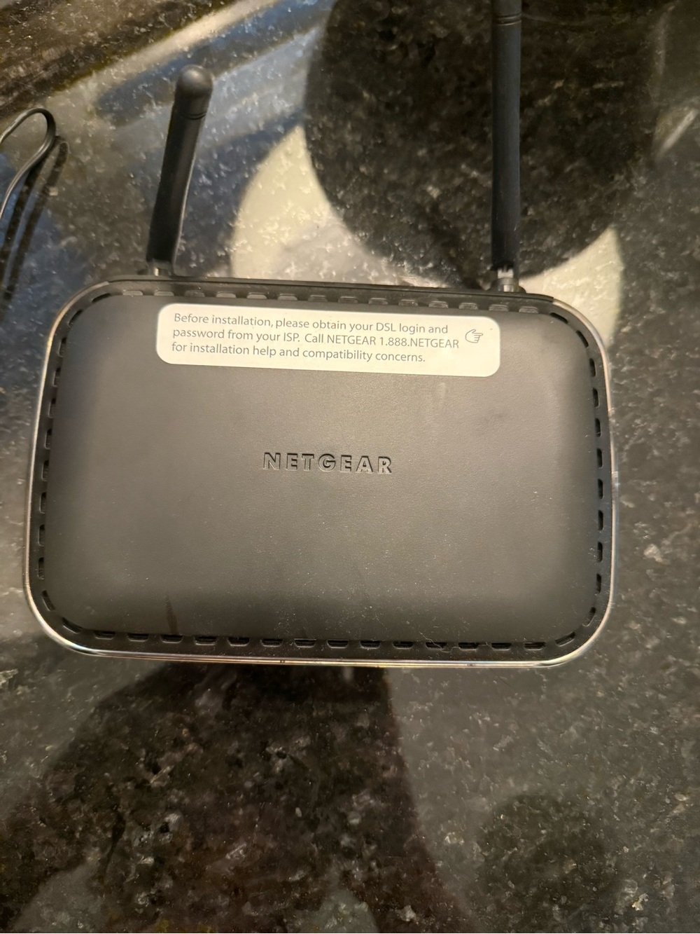 NETGEAR Black Wireless-N ADSL2+ Modem Router with External Antennas